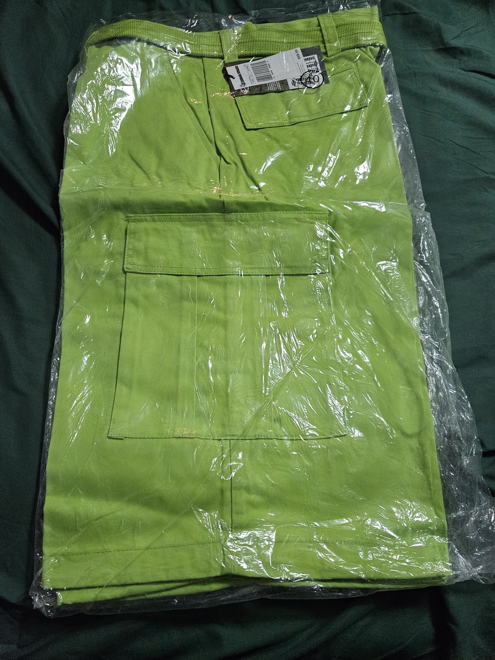 New Lime Green Cargo Pants with Patch Pocket Sz 36